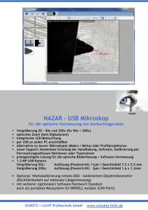 NAZAR USB Mikroskop - Messystem zur Vermessung von