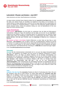 Lehrerbrief JUNI 2017 - Staatstheater Braunschweig