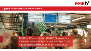 Digitale InfoScreens an Hochschulen