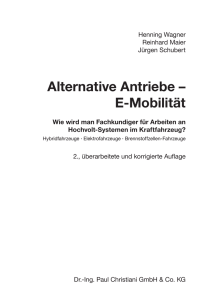 Alternative Antriebe – E-Mobilität