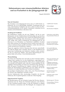 Informationen zur Facharbeit - Maximilian-Kolbe