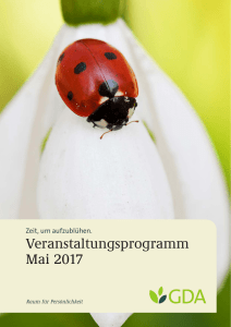 Veranstaltungsprogramm Mai 2017