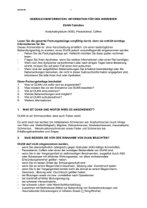 INFORMATION FÜR DEN ANWENDER DUAN