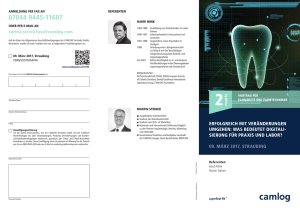 Flyer Vortrag Fortbildung Zahnärzte Zahntechniker Straubing