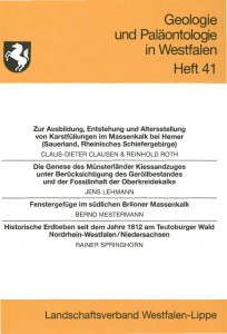 Geologie und Paläontologie in Westfalen