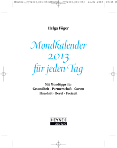 Mondkalender für jeden Tag