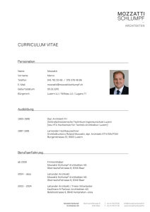 CURRICULUM VITAE - Mozzatti Schlumpf Architekten AG