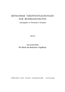 Die Musik des Buxheimer Orgelbuchs