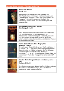 Auswahlliste Mozart: Bücher und CDs