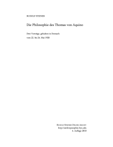 Die Philosophie des Thomas von Aquino