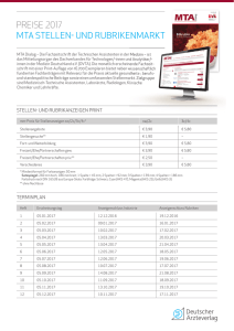 Preise Stellen- und Rubrikenmarkt 2017