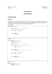 Aufgabenblatt 8 - Benutzer-Homepage