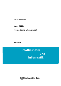 Kurs 01270: Numerische Mathematik