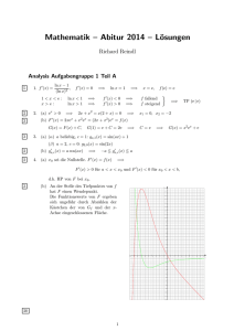 Mathematik – Abitur 2014 – Lösungen