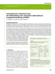 umeclidinium / Vilanterol bei der Behandlung der chronisch