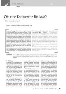 C#: eine Konkurrenz für Java?