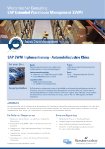 Westernacher Consulting SAP Extended Warehouse Management