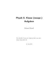 Physik 8. Klasse (neuspr.) Aufgaben