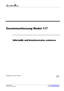 Modul 117 Informatik- und Netzinfrastruktur