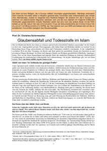 Glaubensabfall und Todesstrafe im Islam - Atheisten-Info