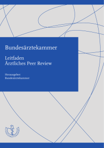 Leitfaden "Ärztliches Peer Review"