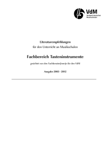 Tasteninstrumente (Zusammenfassung: 2003 - 2012)