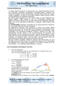 Themenerläuterung Die wichtigsten benötigten Formeln