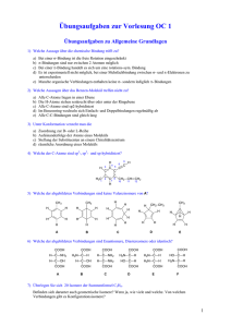 Übungsaufgaben zur Vorlesung OC 1