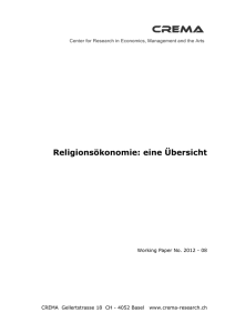 Religionsökonomie: eine Übersicht