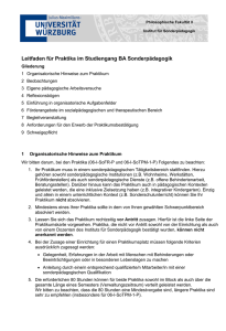 Leitfaden Praktikum BA 04 - Institut für Sonderpädagogik