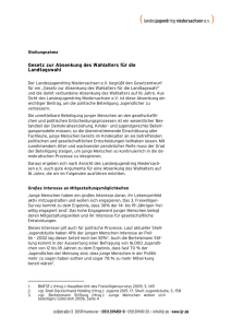 Stellungnahme Wahlalter 16 - Landesjugendring Niedersachsen eV