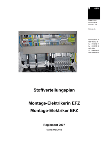 Montage-Elektriker/in (EFZ) - Gewerbliche Berufsschule Wetzikon