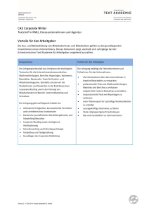 Vorteile für den Arbeitgeber - Schweizerische Text Akademie