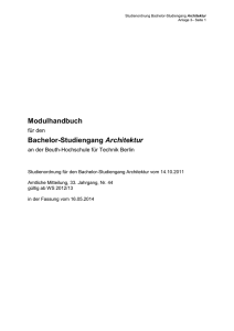 Modulhandbuch Bachelor-Studiengang Architektur