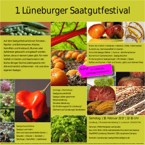 Einladung Lüneburger Saatgutfestval