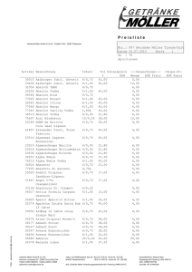 P reisliste - Getränke Möller
