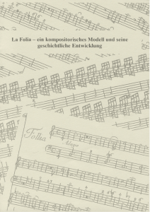 La Folia – ein kompositorisches Modell und seine geschichtliche