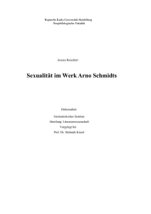 Sexualität im Werk Arno Schmidts