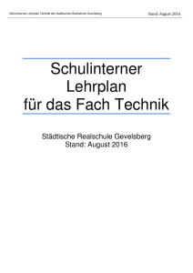 Schulinterner Lehrplan Technik