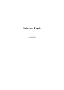 Selbsttest Physik