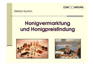 Honigvermarktung und Honigpreisfindung