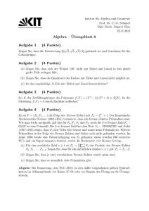 Algebra Übungsblatt 6 - KIT