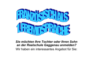 französisch erste fremdsprache