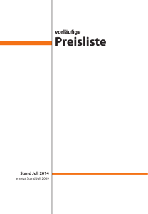 Preisliste - Pegodruck