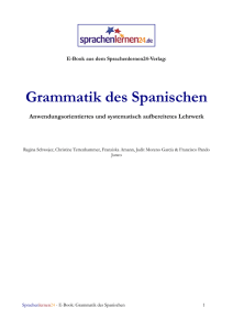 Grammatik des Spanischen