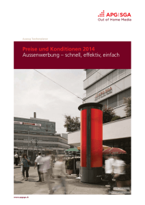 Preise und Konditionen 2014 Aussenwerbung – schnell, effektiv