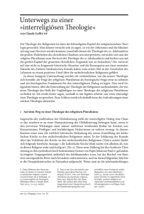 "interreligiösen Theologie" (Claude Geffré) (ZMR 91/2007 S