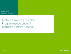 Leitfaden zu den geplanten Programmänderungen im Microsoft