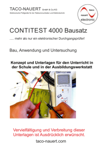 Arbeitsblätter zu Bausatz CONTITEST 4000 Kit - taco