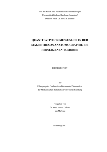 quantitative t2 messungen in der magnetresonanztomographie bei